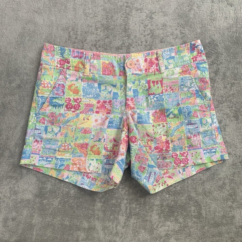 Lilly Pulitzer Shorts Womens Size 2 Pop Up State of Mind Callahan Knit Casual 5”